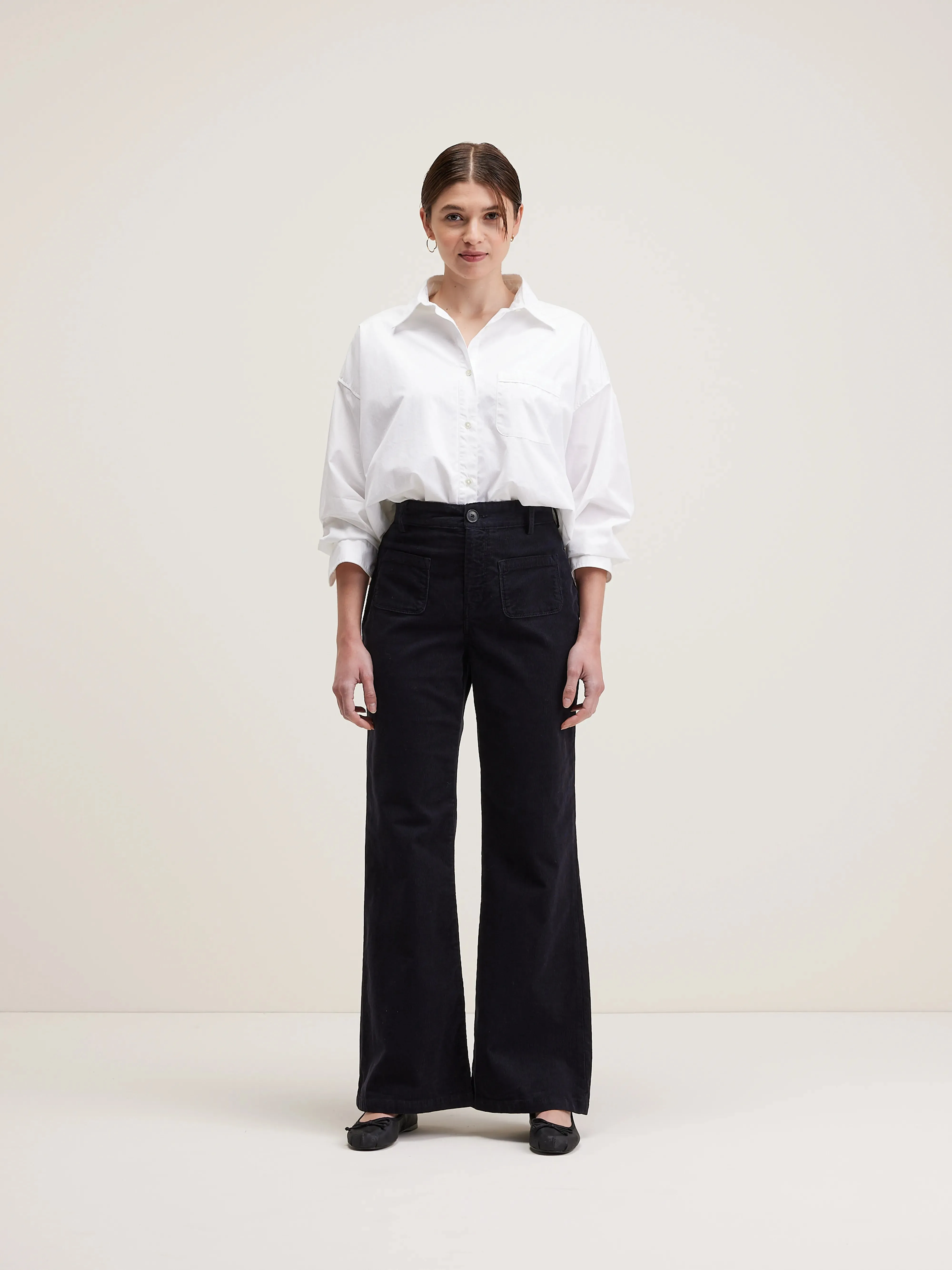 Park flared trousers (242 / W / BLACK BEAUTY)