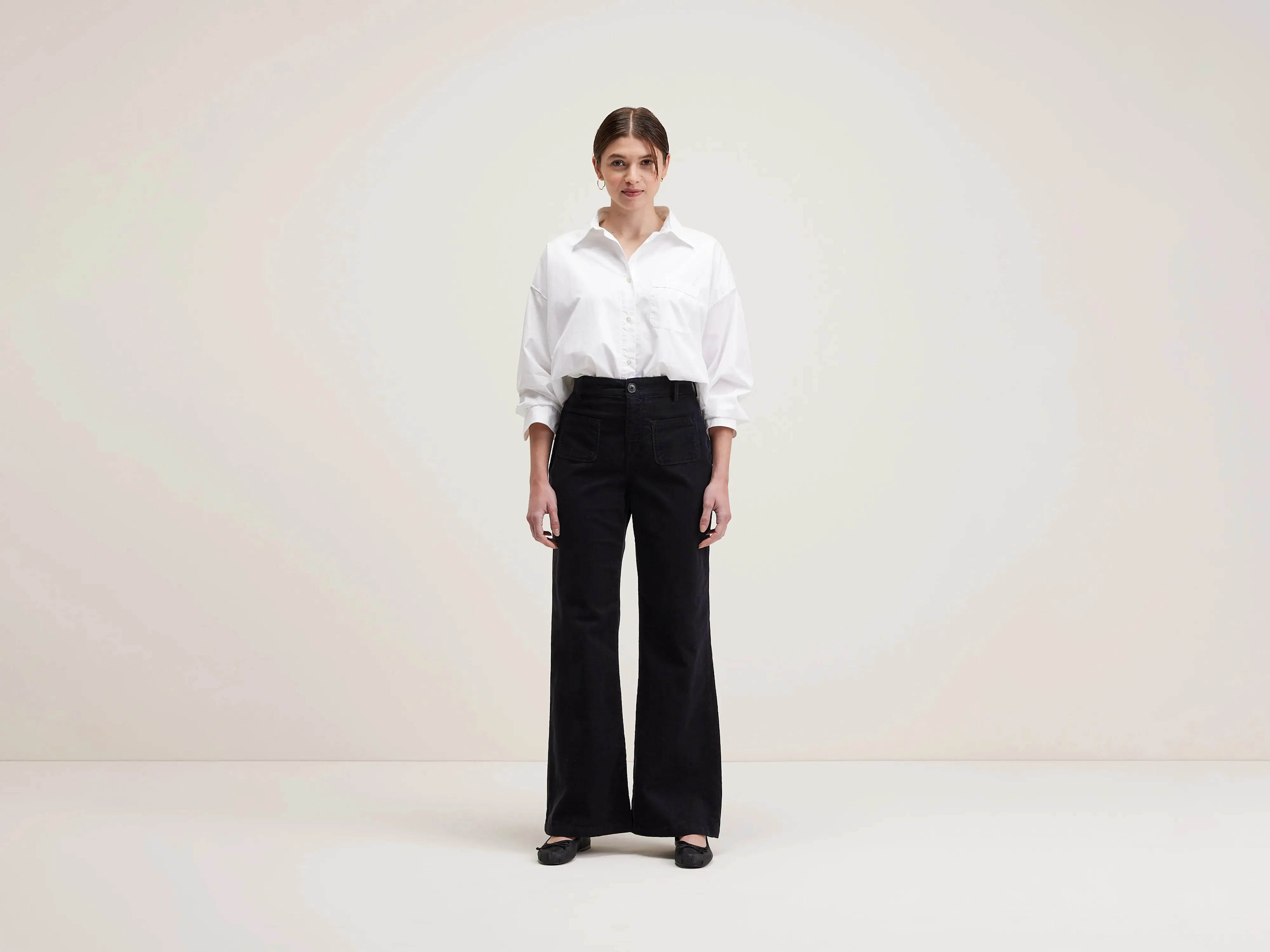 Park flared trousers (242 / W / BLACK BEAUTY)