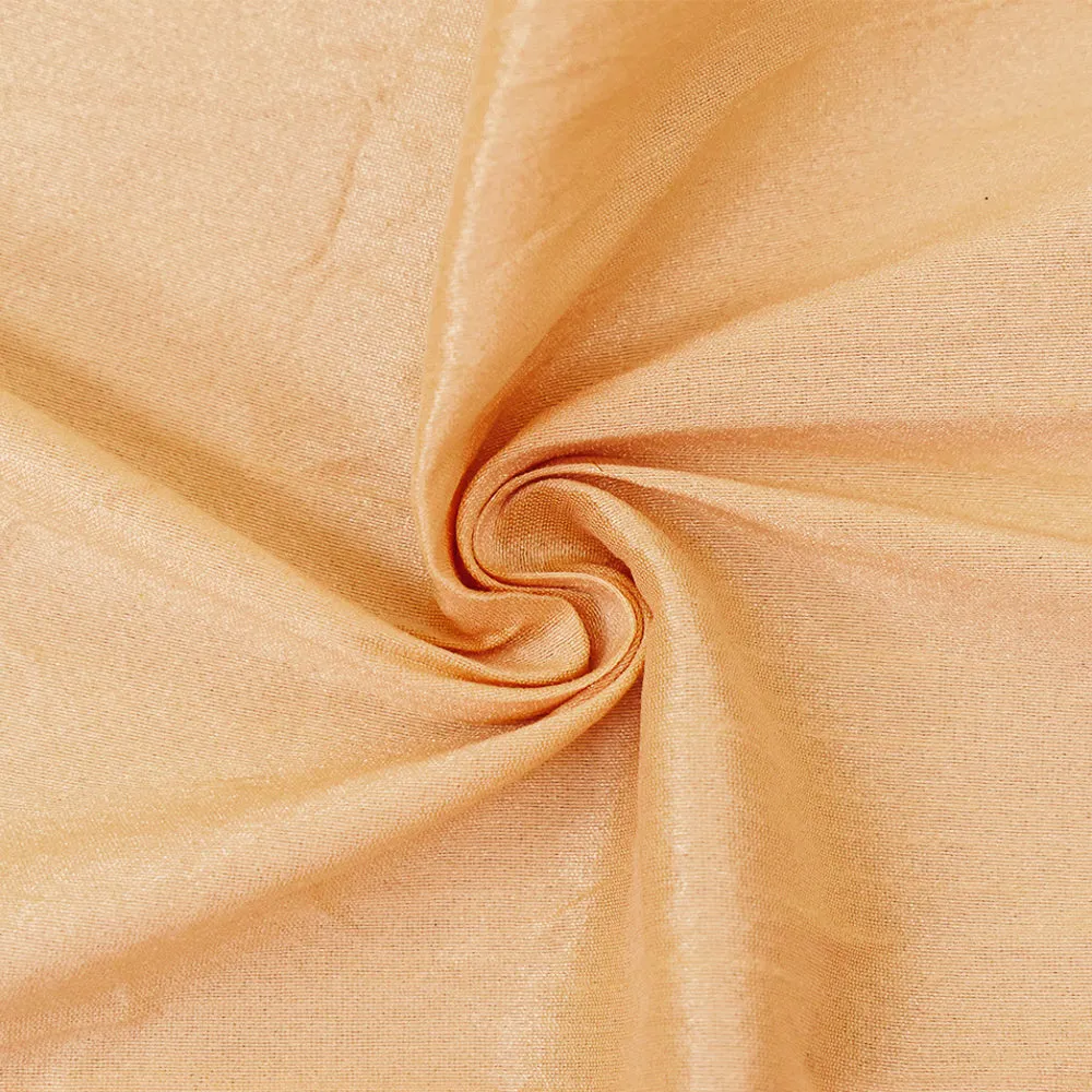 Peach Beige Silk Iridescent Dupioni Woven Fabric