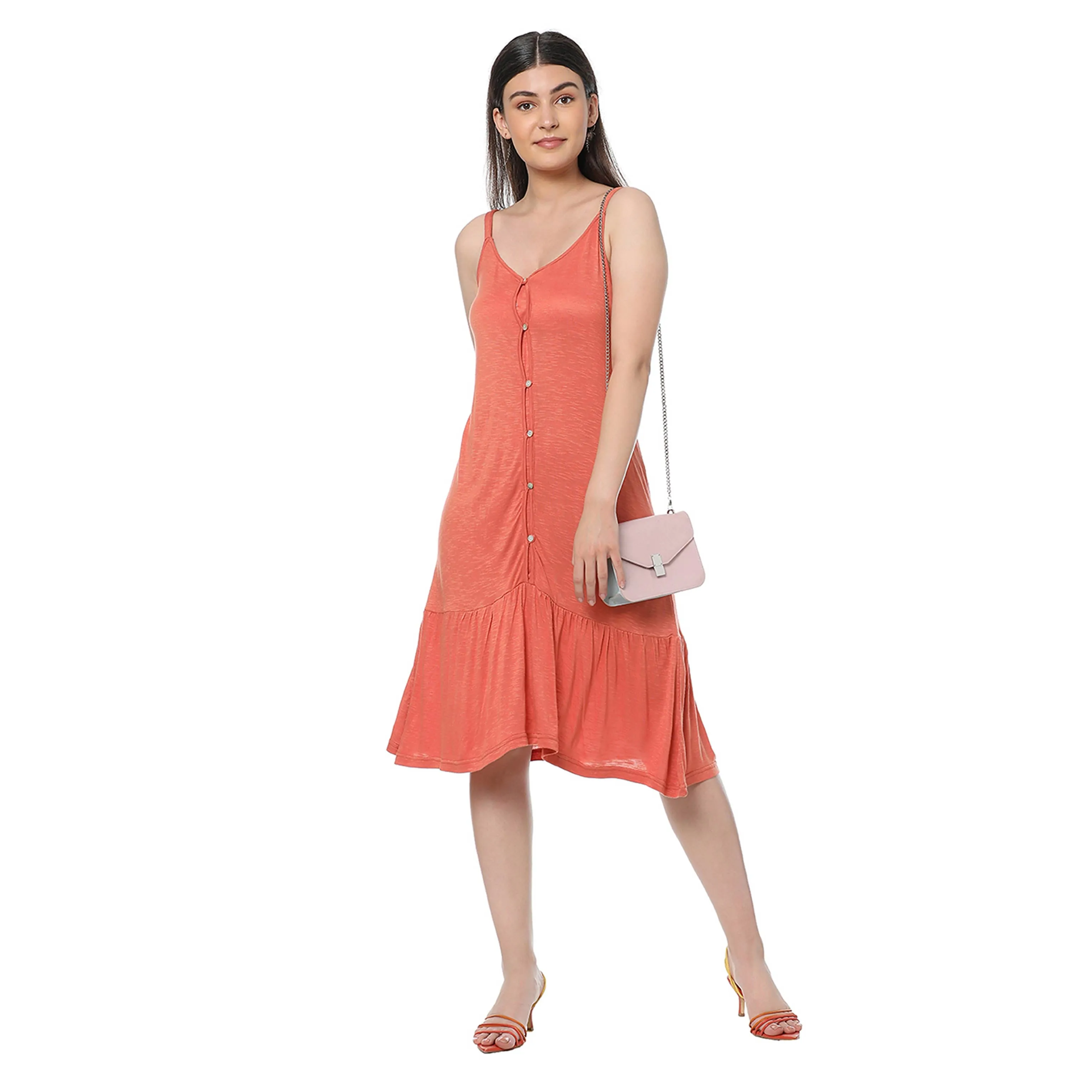 Refined Orange Dress