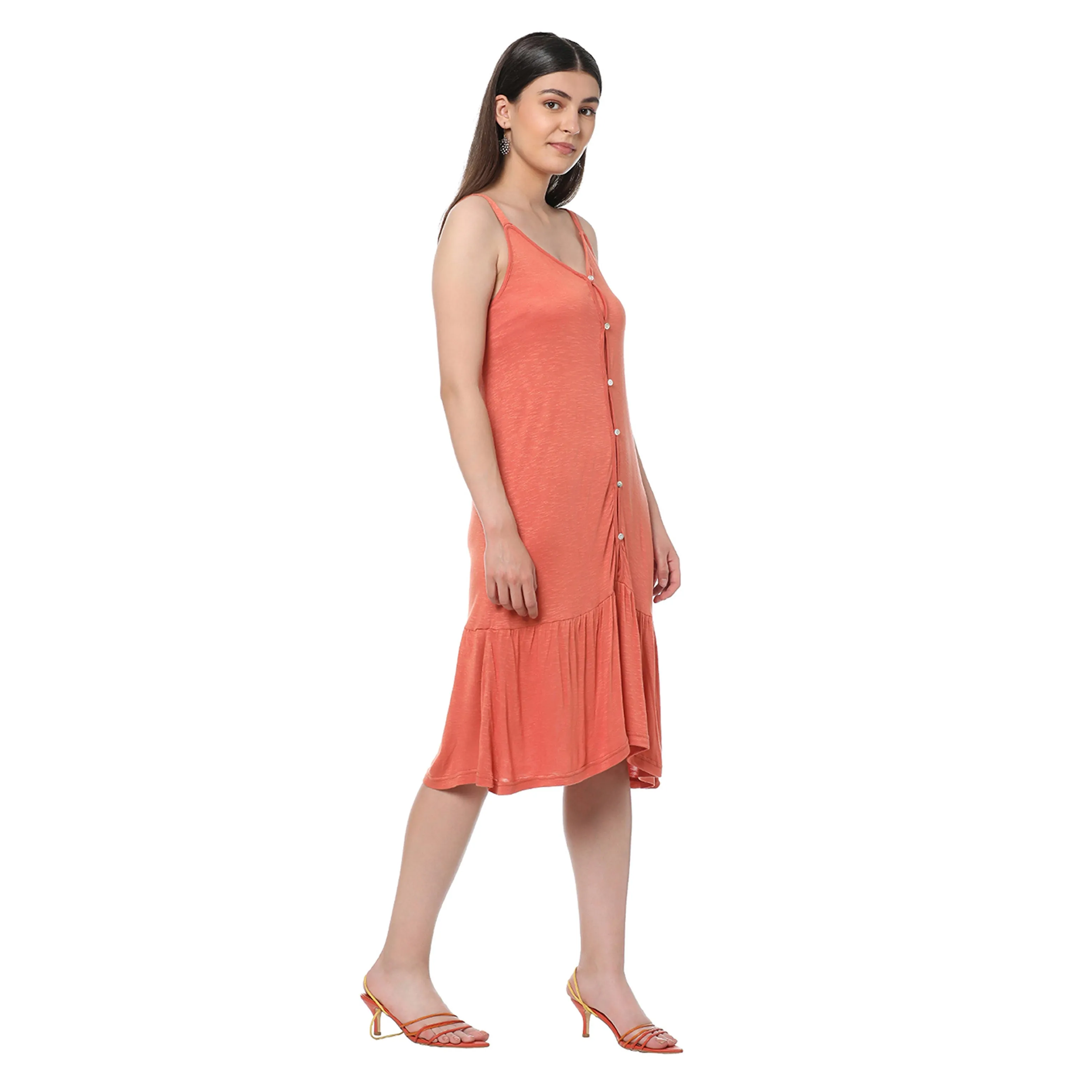 Refined Orange Dress