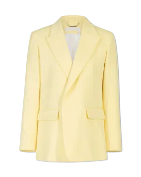 Relaxed Fit Silk Crepe Blazer