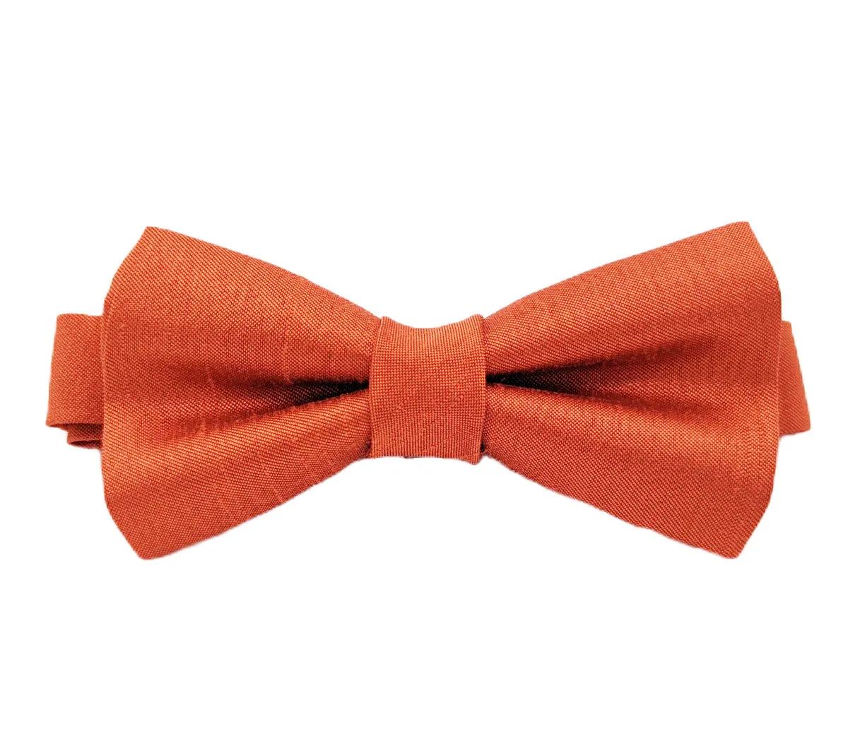 Rust Shantung Boys Bow Ties