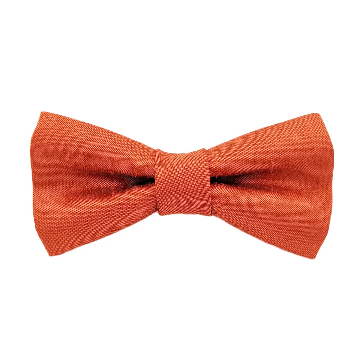 Rust Shantung Boys Bow Ties