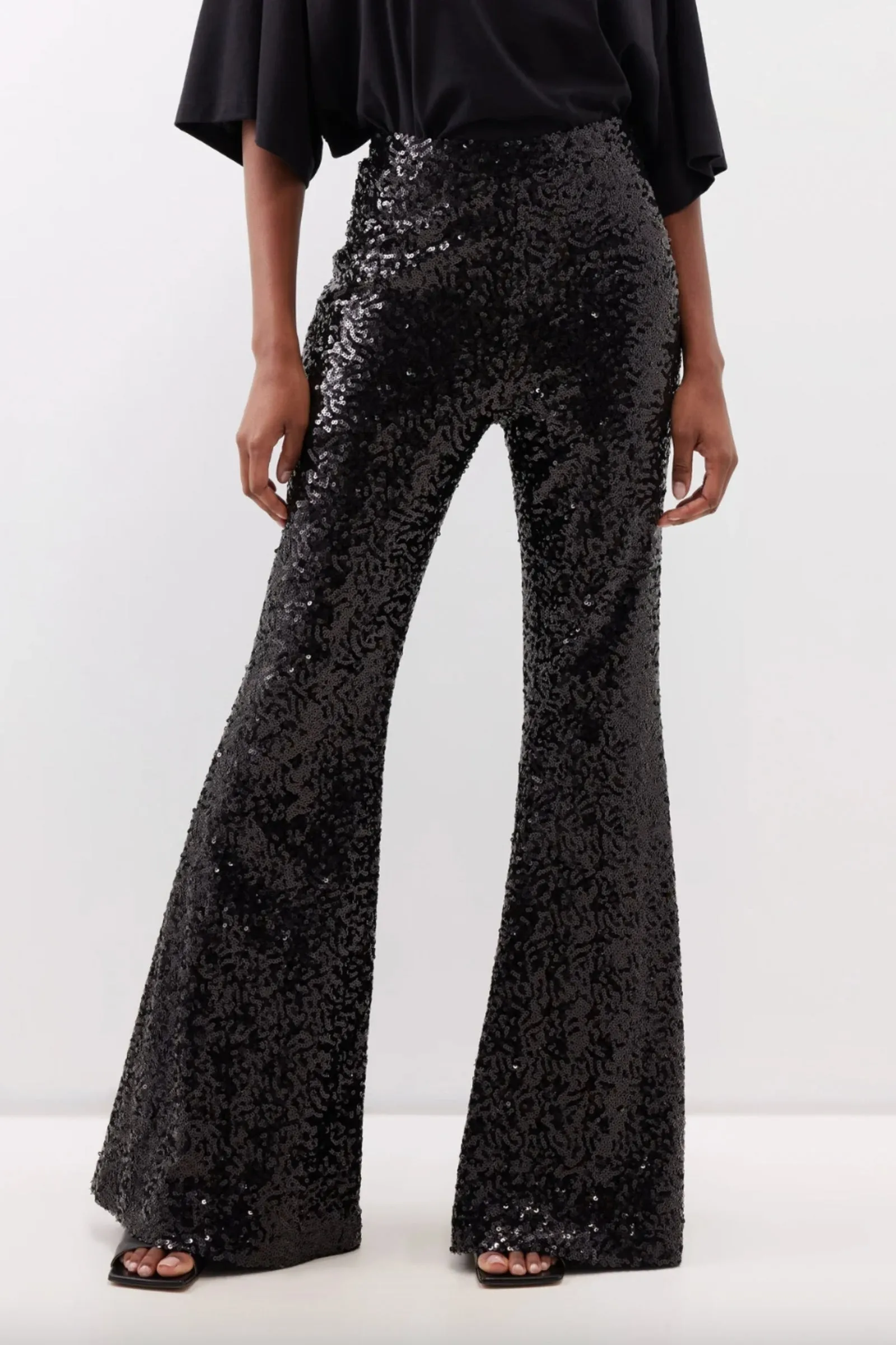 Sequin Flared Trousers