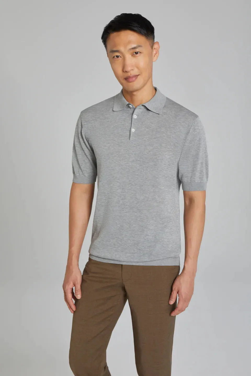 SetiCo Cotton and Silk Knit Polo