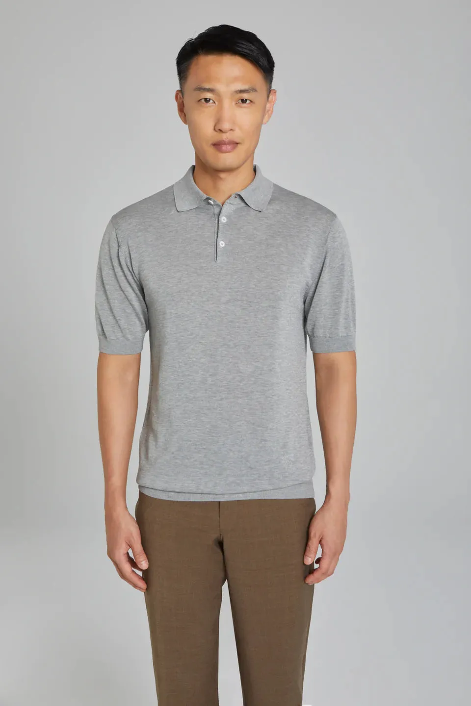 SetiCo Cotton and Silk Knit Polo