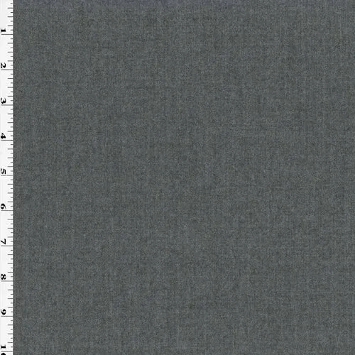 Shaded Gray Wool Blend Semi-Opaque Dobby Woven Suiting Fabric