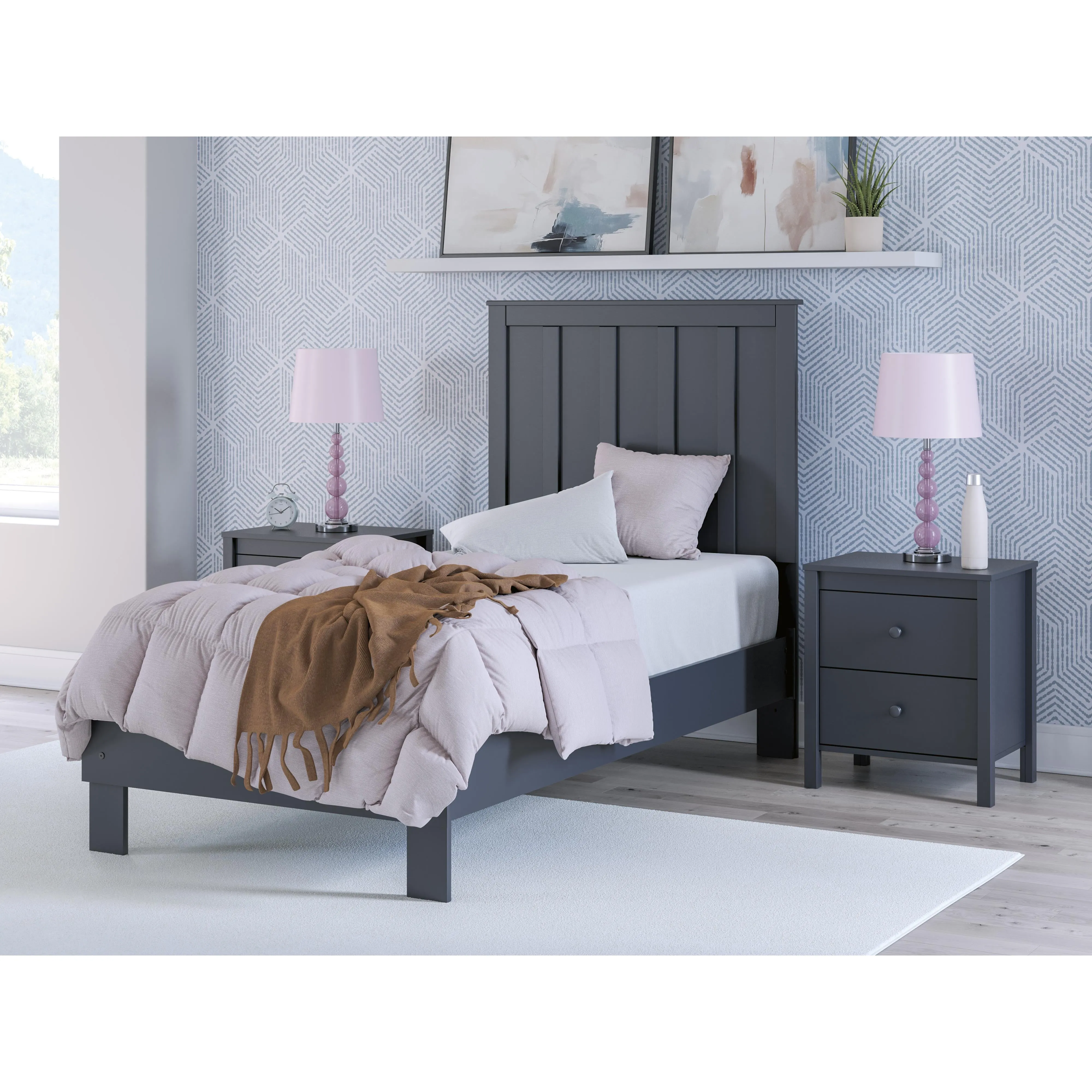 Signature Design by Ashley Simmenfort Twin Platform Bed EB1528-155/EB1528-111