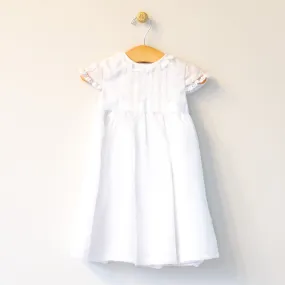 Silk Organza and Lace Cap Sleeve Infant Dress