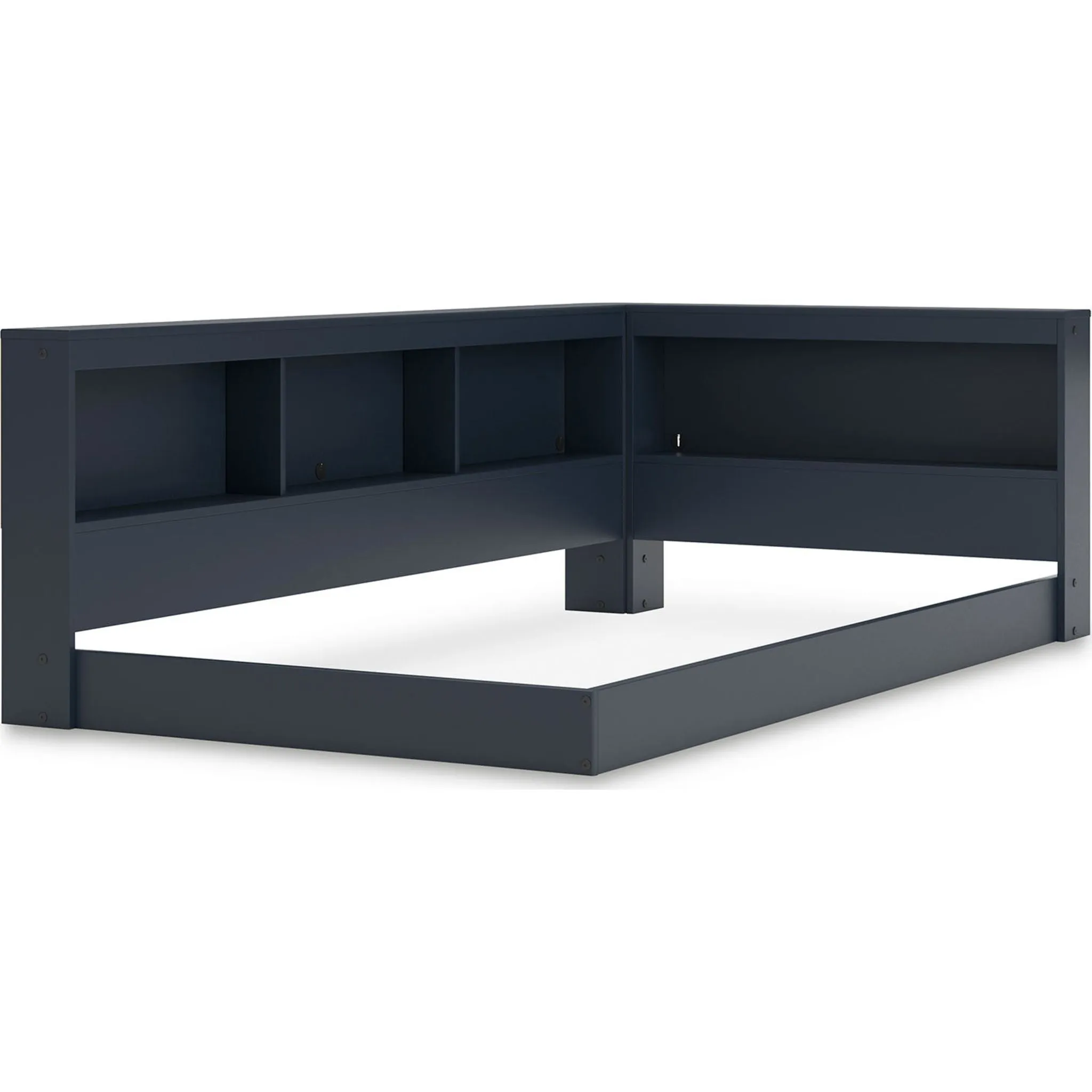 Simmenfort Bookcase Storage Bed - Navy Blue