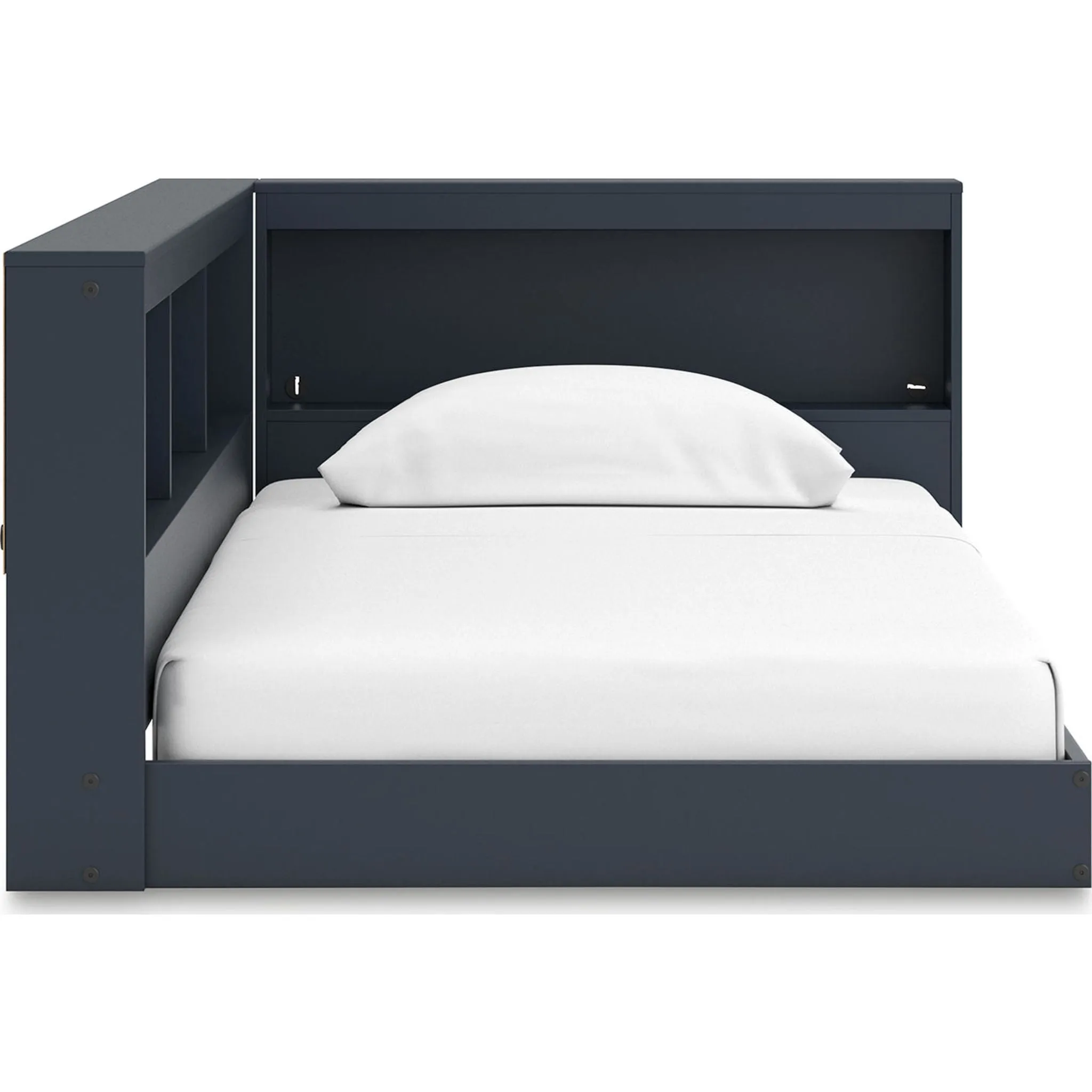 Simmenfort Bookcase Storage Bed - Navy Blue