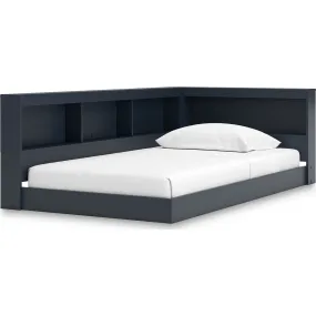 Simmenfort Bookcase Storage Bed - Navy Blue