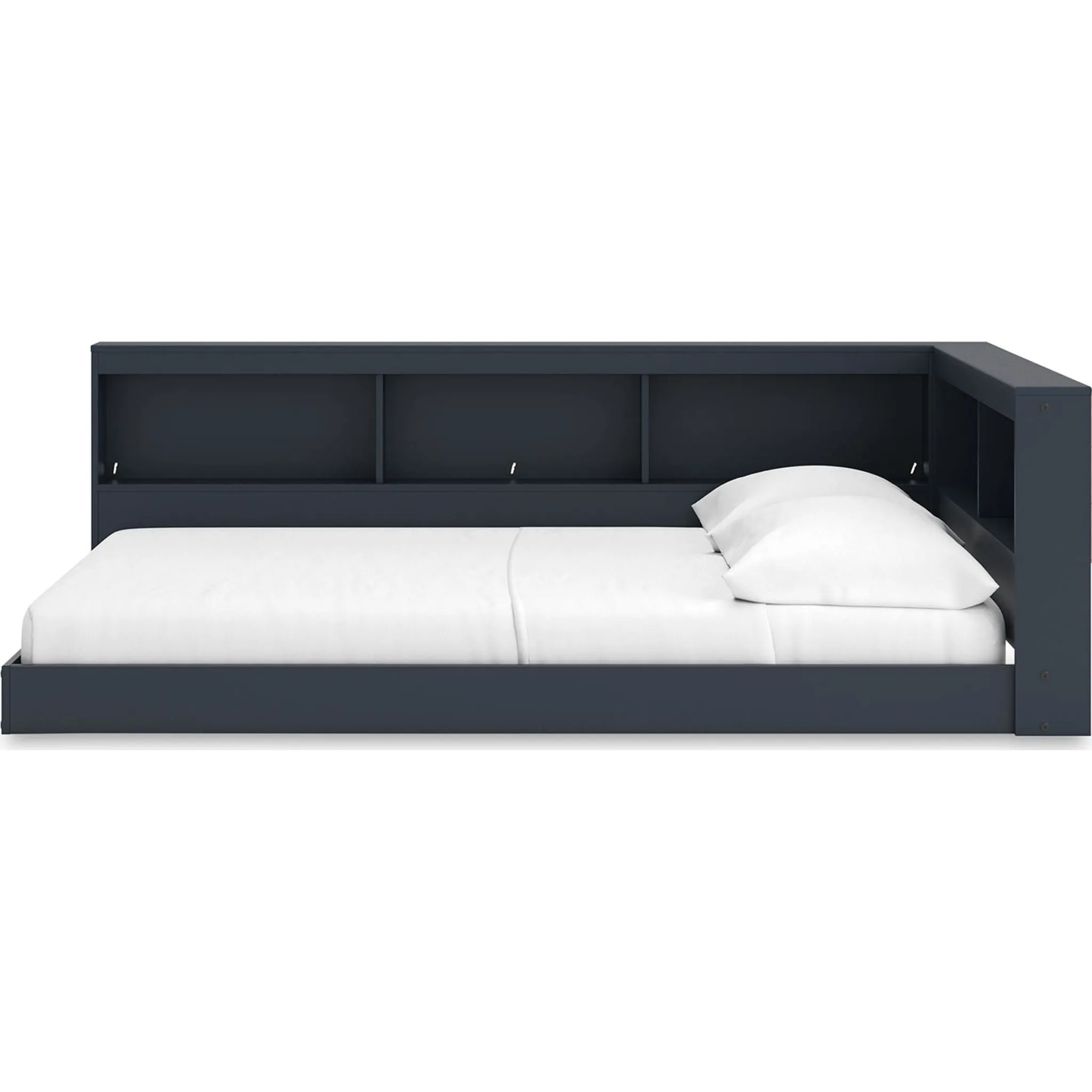 Simmenfort Bookcase Storage Bed - Navy Blue