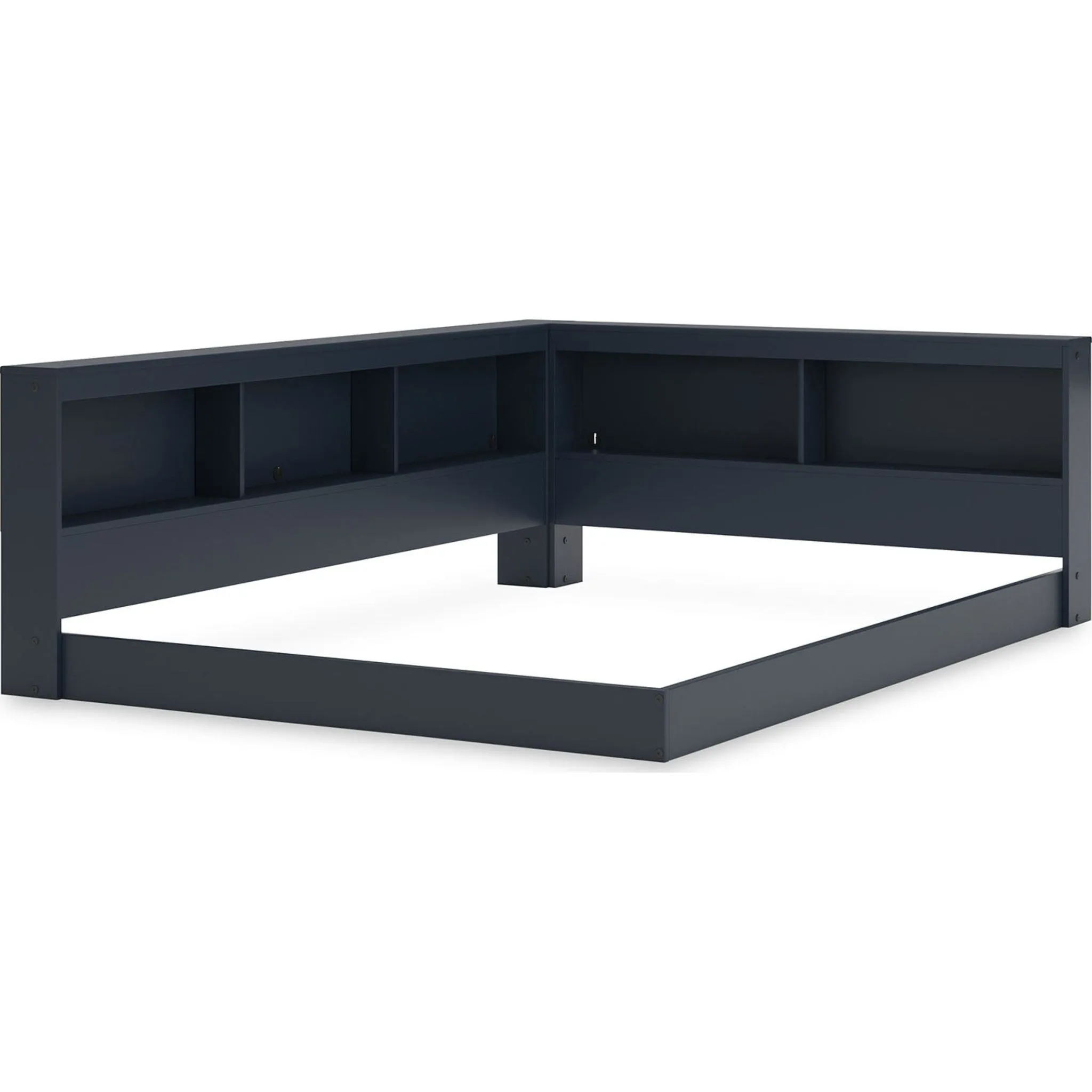 Simmenfort Bookcase Storage Bed - Navy Blue