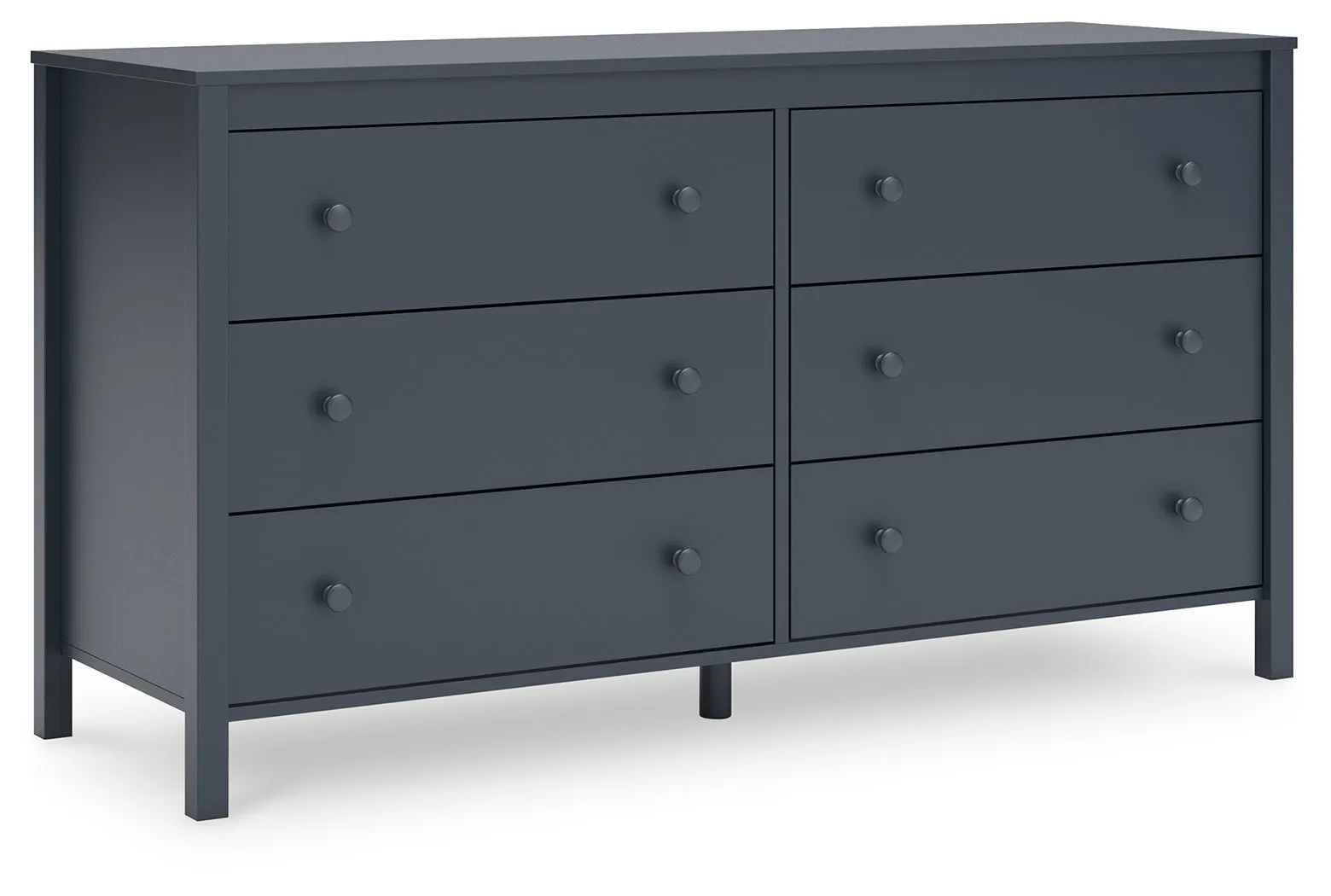 Simmenfort Full Panel Headboard with Dresser, Chest and 2 Nightstands in Navy Blue