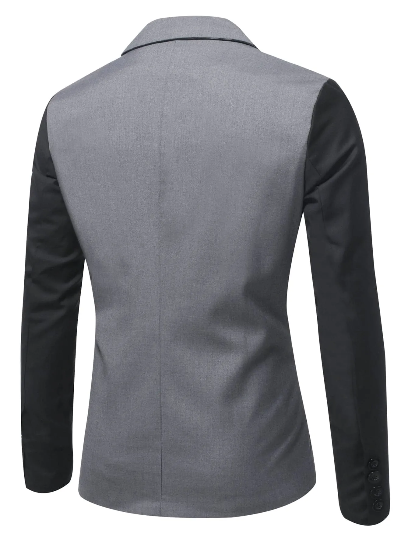 Single Breasted Two Tone Single Button Blazer