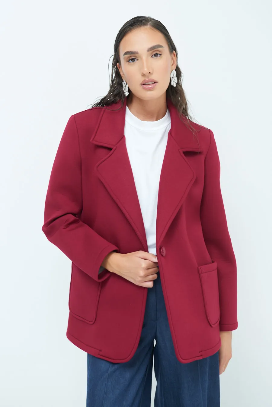 Single-button tailored blazer wholesale