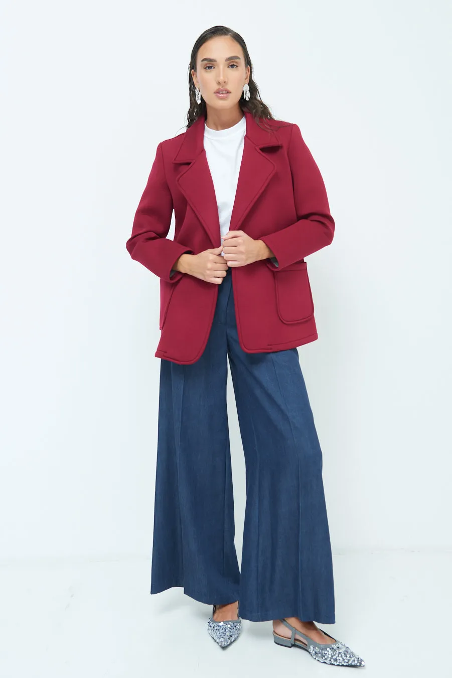 Single-button tailored blazer wholesale