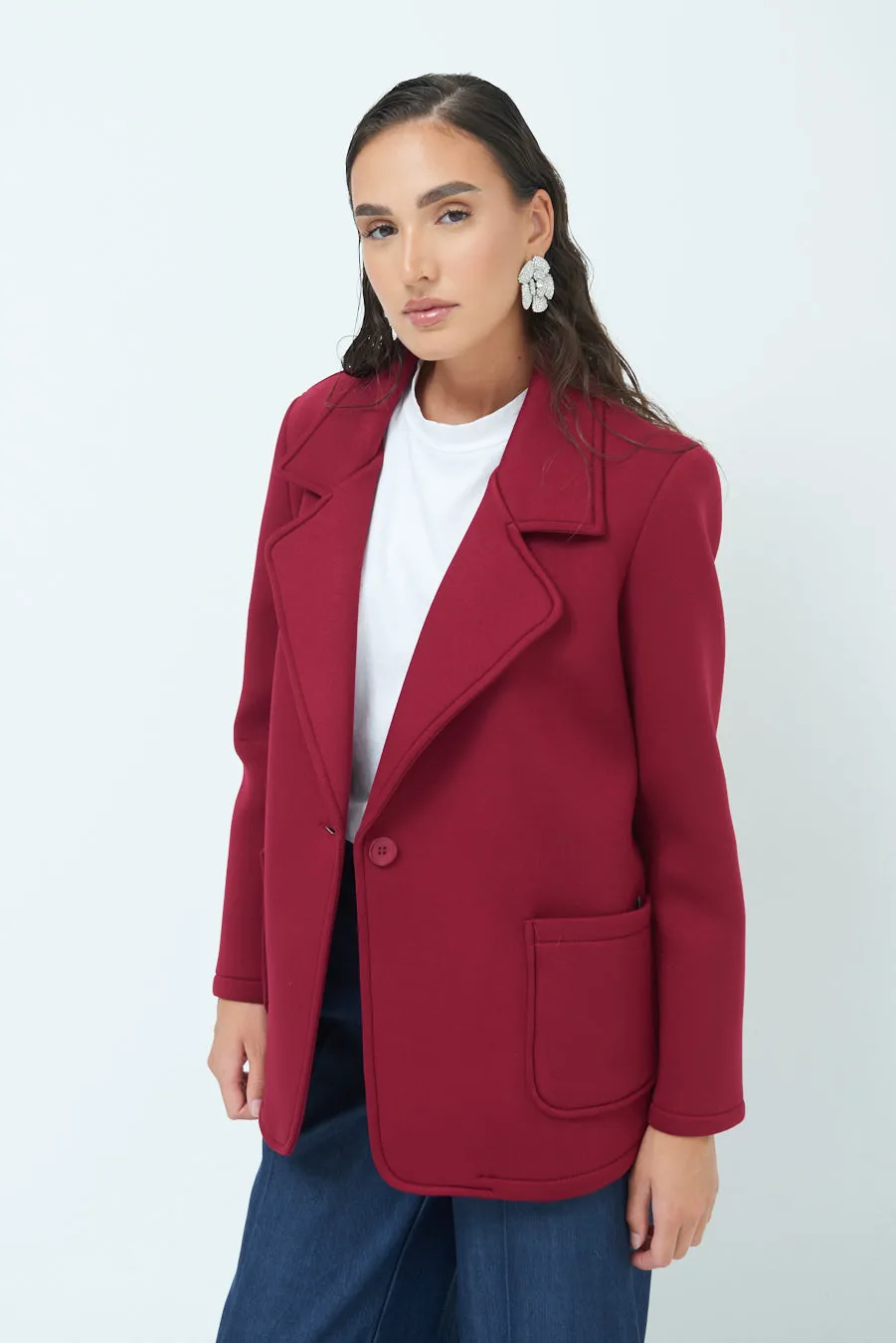 Single-button tailored blazer wholesale