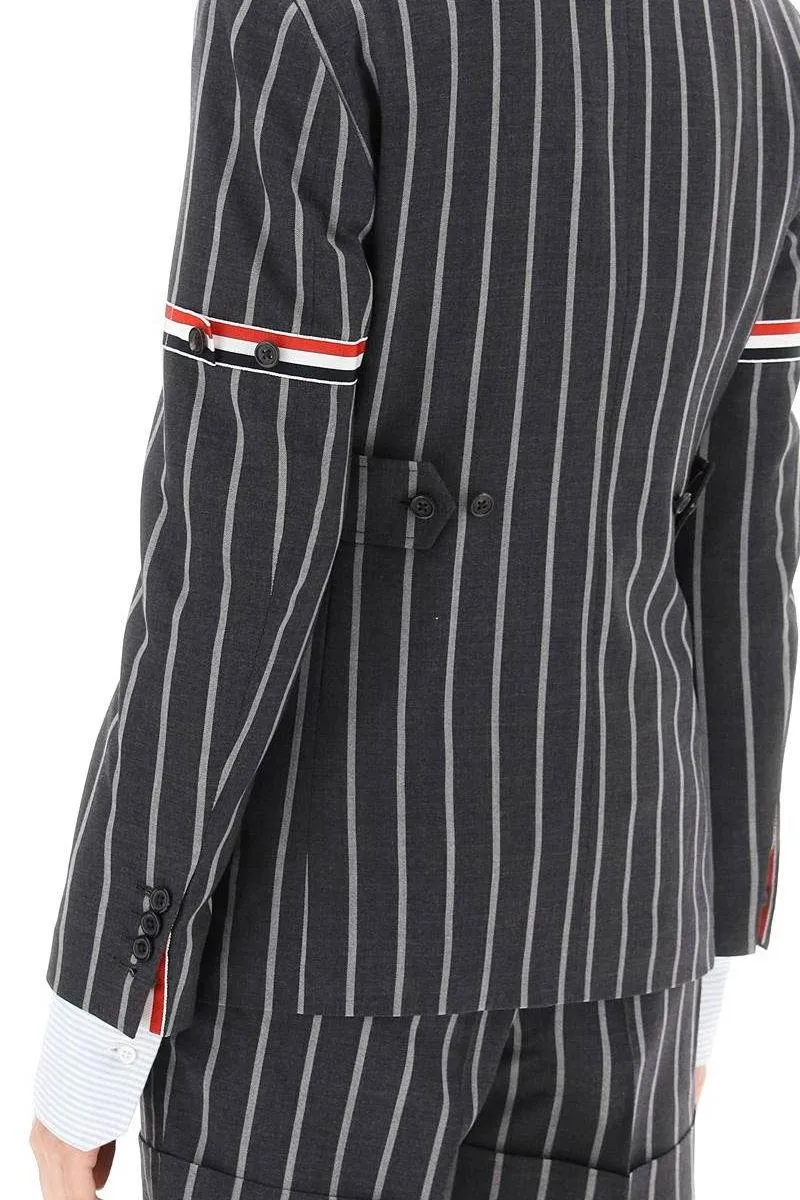 STRIPED SINGLE-BREASTED JACKET