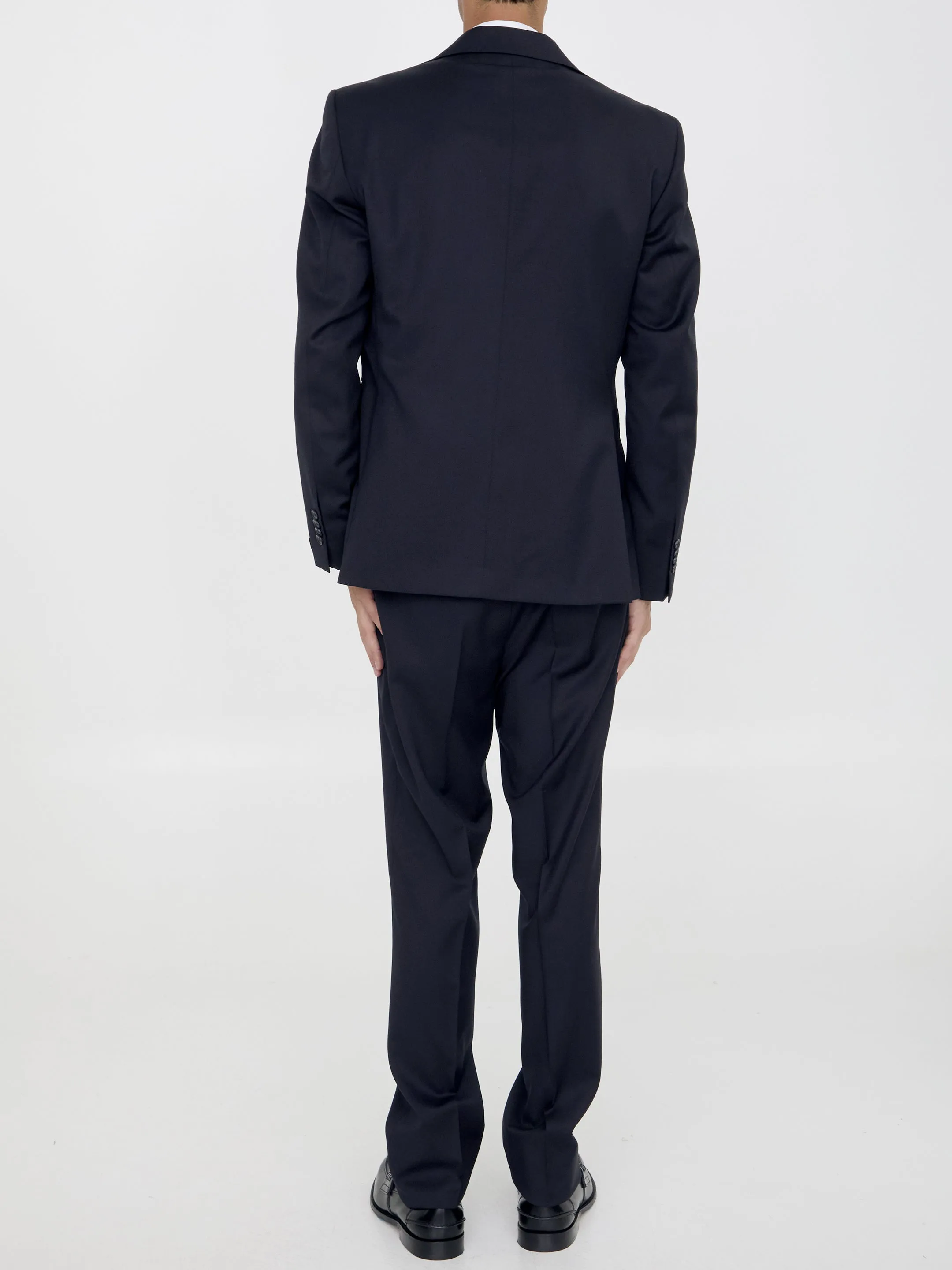 Tagliatore Shiny Effect Two-piece Suit In Virgin Wool