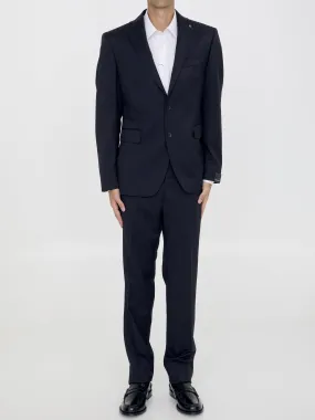 Tagliatore Shiny Effect Two-piece Suit In Virgin Wool