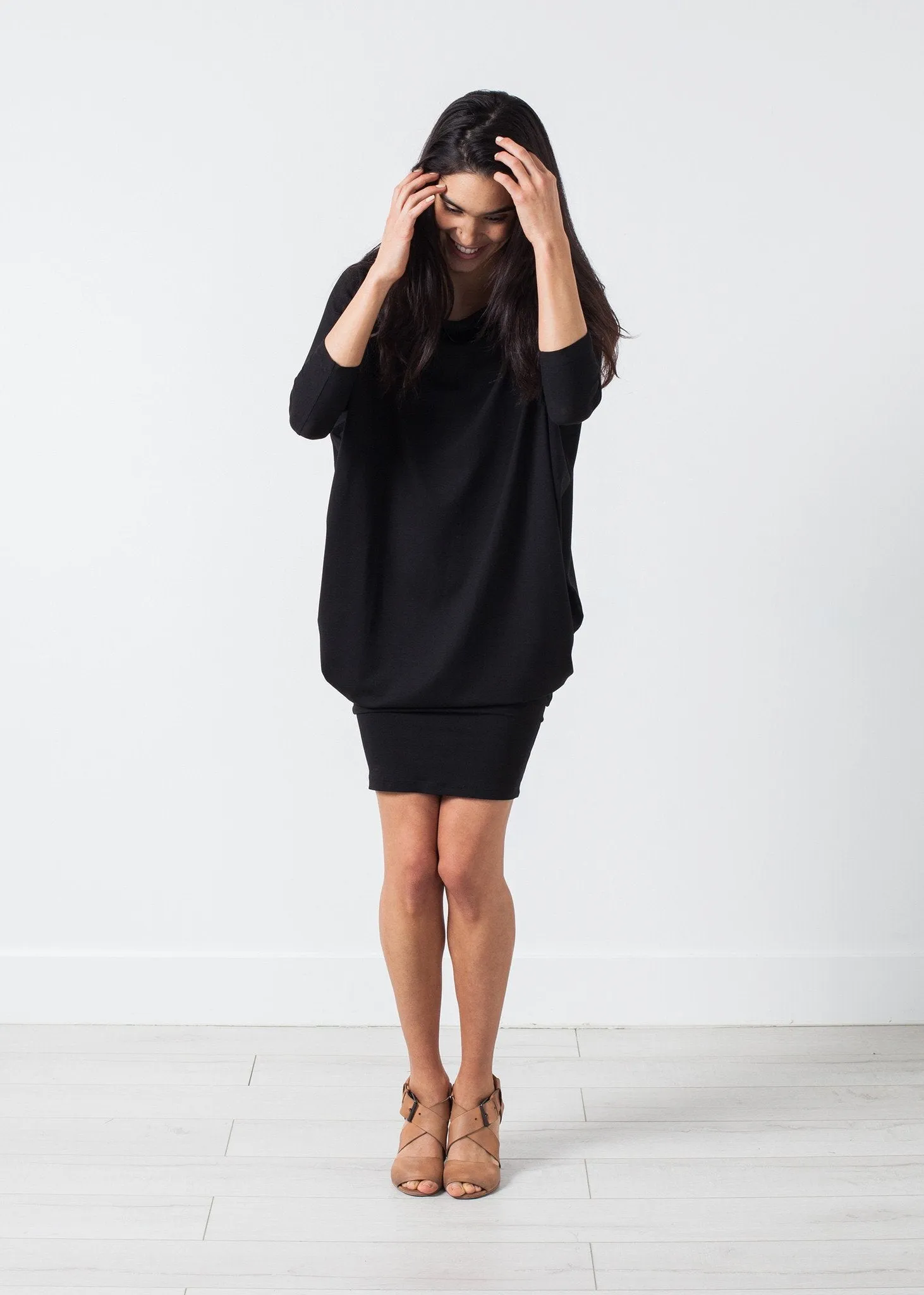 Tapered Boat Neck Dress