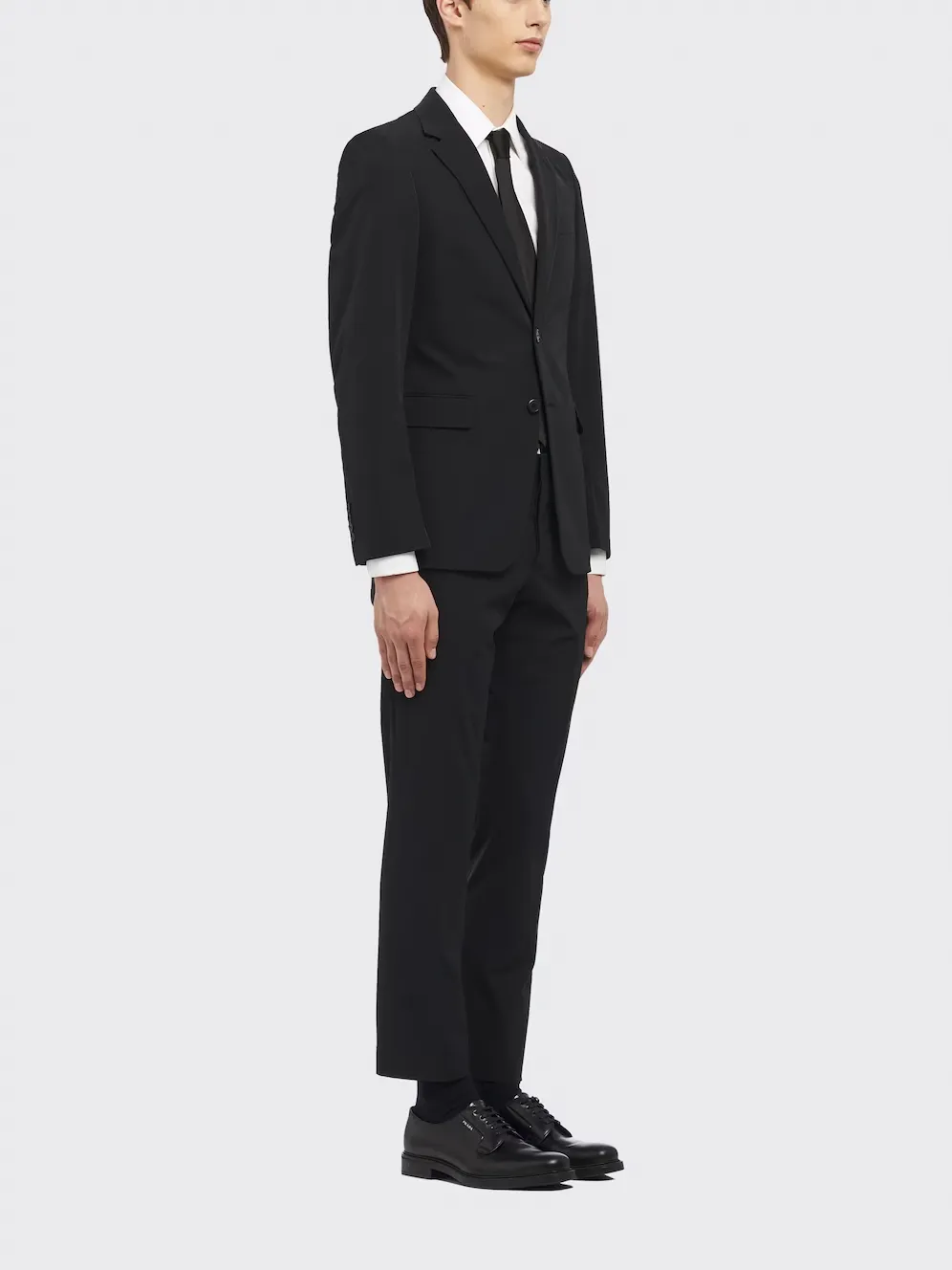 technical fabric single-breasted suit