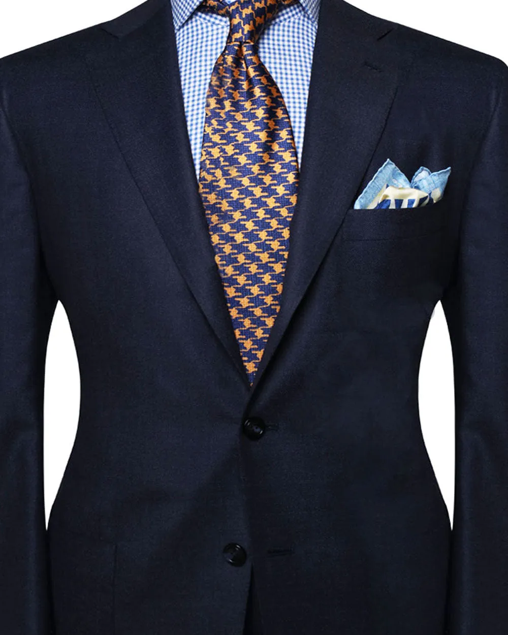 Textured Navy Suit